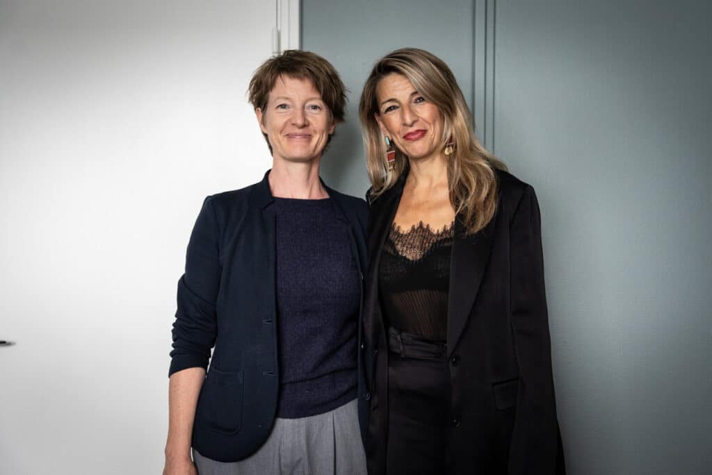 Catherine Naughton and Yolanda Díaz