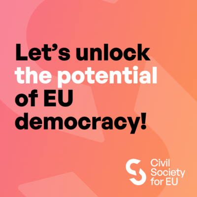 Let's unlock the potential of EU democracy